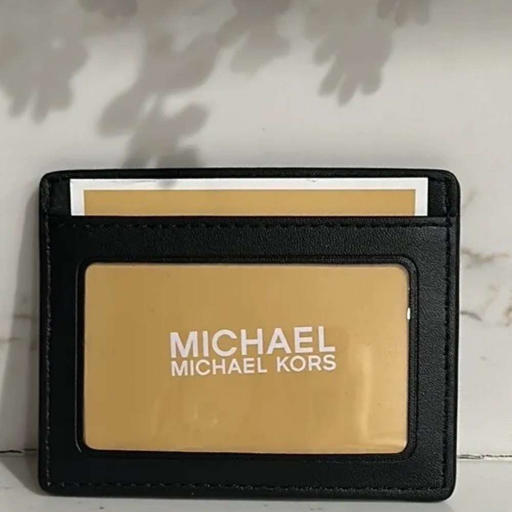 Michael Kors Jet Set Travel Calf Hair Leather Card Holder - Picture 2 of 3